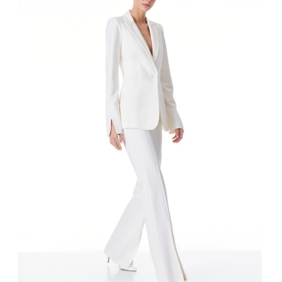 NEW WITH TAGS Alice & Olivia Breann fitted blazer off white size 0 - Picture 5 of 10